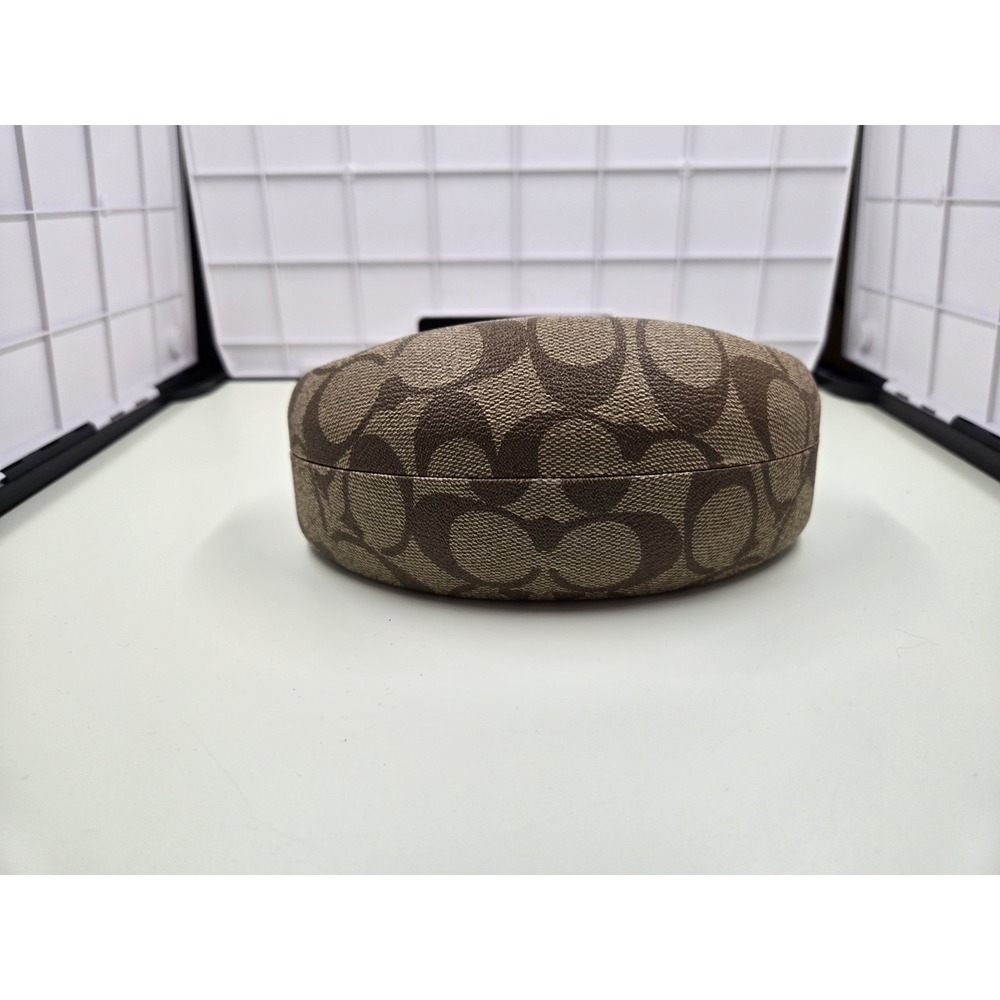 COACH Brown Signature C Monogram Large Hard-Shell Sunglass Glasses Case